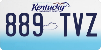 KY license plate 889TVZ