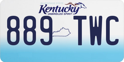 KY license plate 889TWC