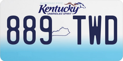 KY license plate 889TWD