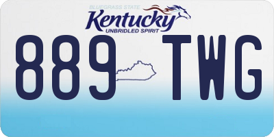 KY license plate 889TWG