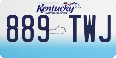 KY license plate 889TWJ