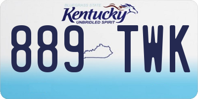 KY license plate 889TWK