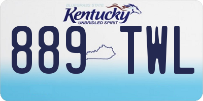 KY license plate 889TWL