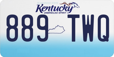 KY license plate 889TWQ