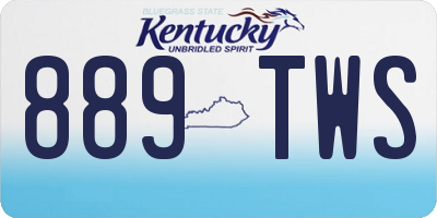 KY license plate 889TWS