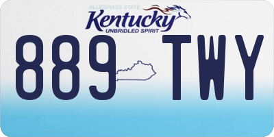 KY license plate 889TWY