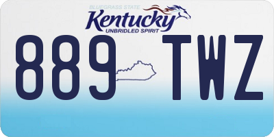 KY license plate 889TWZ