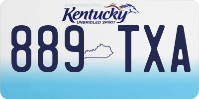 KY license plate 889TXA
