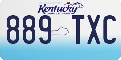 KY license plate 889TXC