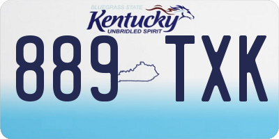 KY license plate 889TXK