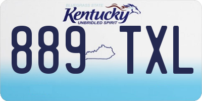 KY license plate 889TXL