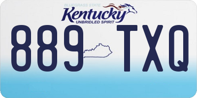 KY license plate 889TXQ