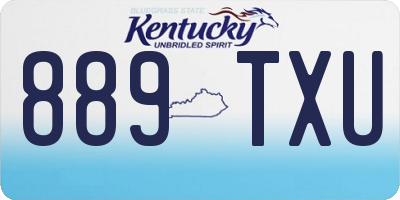 KY license plate 889TXU