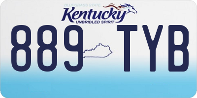 KY license plate 889TYB