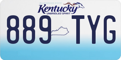 KY license plate 889TYG