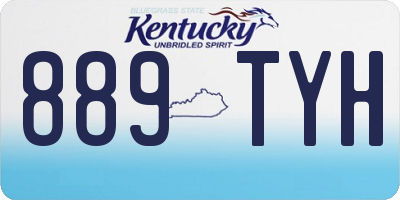KY license plate 889TYH