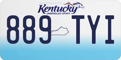 KY license plate 889TYI