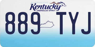 KY license plate 889TYJ