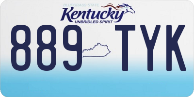 KY license plate 889TYK