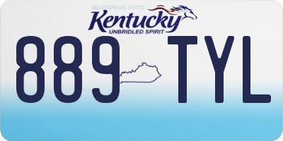 KY license plate 889TYL