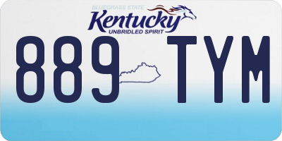 KY license plate 889TYM