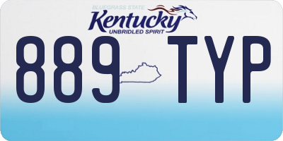KY license plate 889TYP
