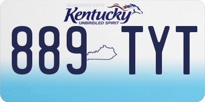 KY license plate 889TYT