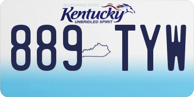 KY license plate 889TYW