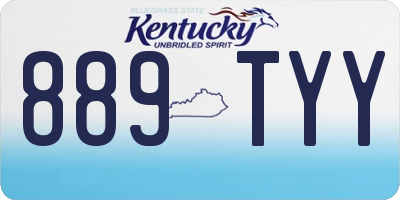 KY license plate 889TYY
