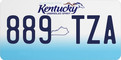 KY license plate 889TZA