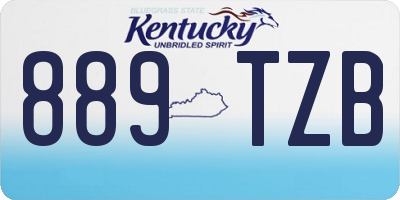 KY license plate 889TZB