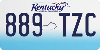 KY license plate 889TZC