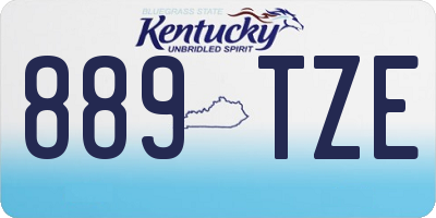 KY license plate 889TZE