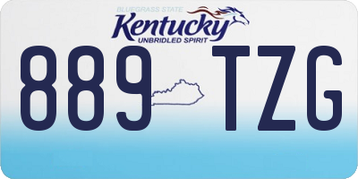 KY license plate 889TZG