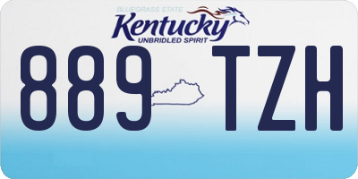 KY license plate 889TZH