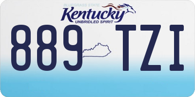 KY license plate 889TZI