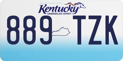 KY license plate 889TZK