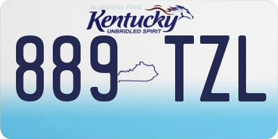KY license plate 889TZL