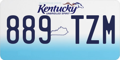 KY license plate 889TZM