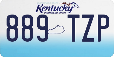 KY license plate 889TZP