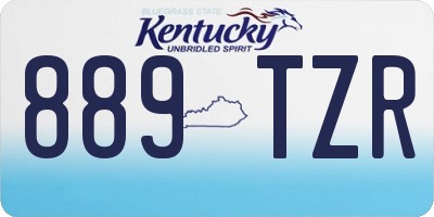KY license plate 889TZR