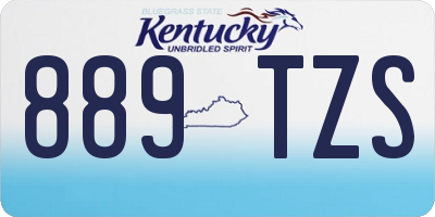 KY license plate 889TZS
