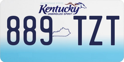 KY license plate 889TZT
