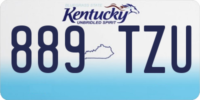 KY license plate 889TZU