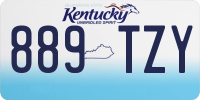 KY license plate 889TZY
