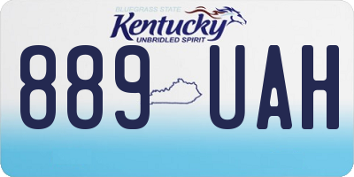 KY license plate 889UAH