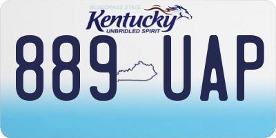 KY license plate 889UAP