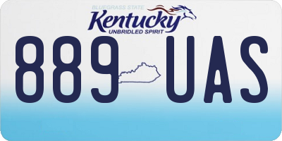 KY license plate 889UAS