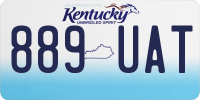 KY license plate 889UAT