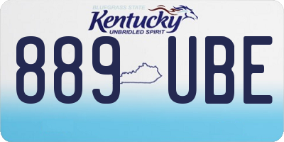 KY license plate 889UBE